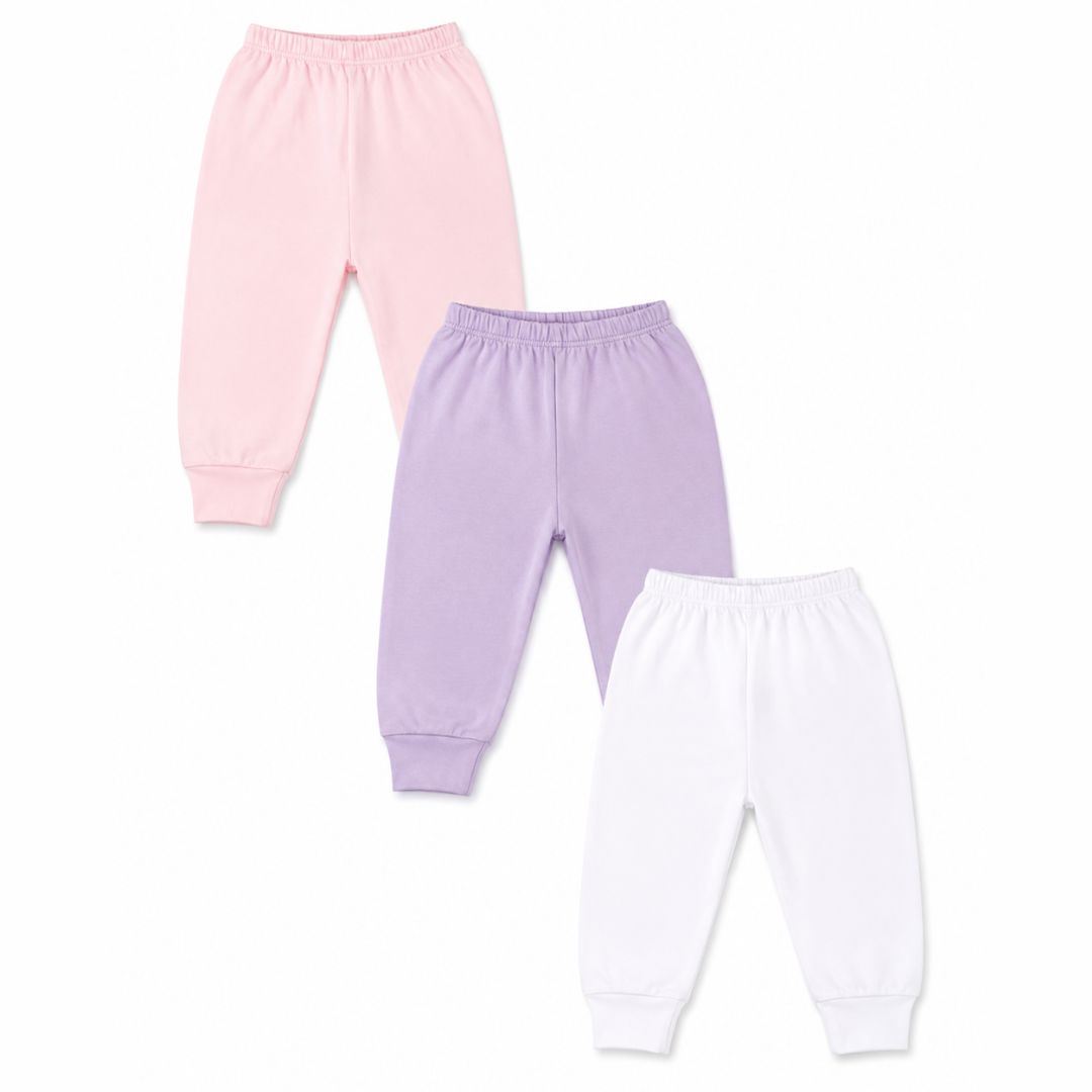 Pack 2 Pantalón  de  Bebé 100 % algodón pima - Niña