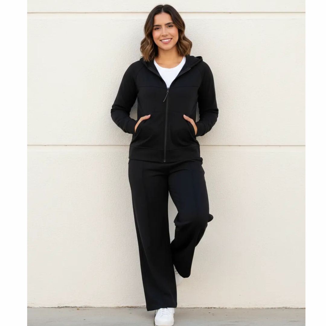 Conjunto Palazo Buzo Deportivo loma Mujer