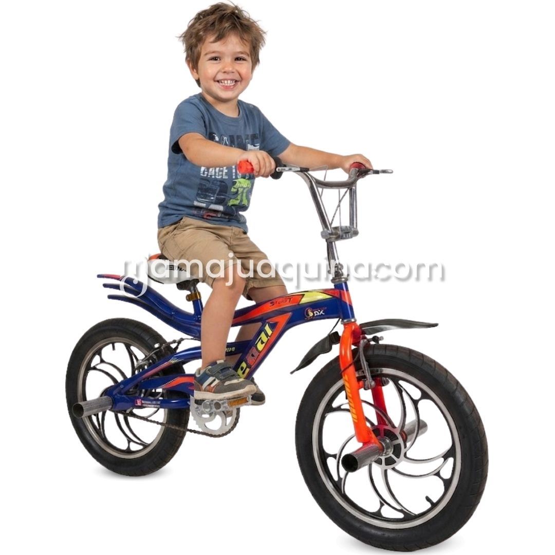 Bicicleta BMX Para Niño «FIRE-Z» ARO 16 Colección Exclusiva Orange & Blue