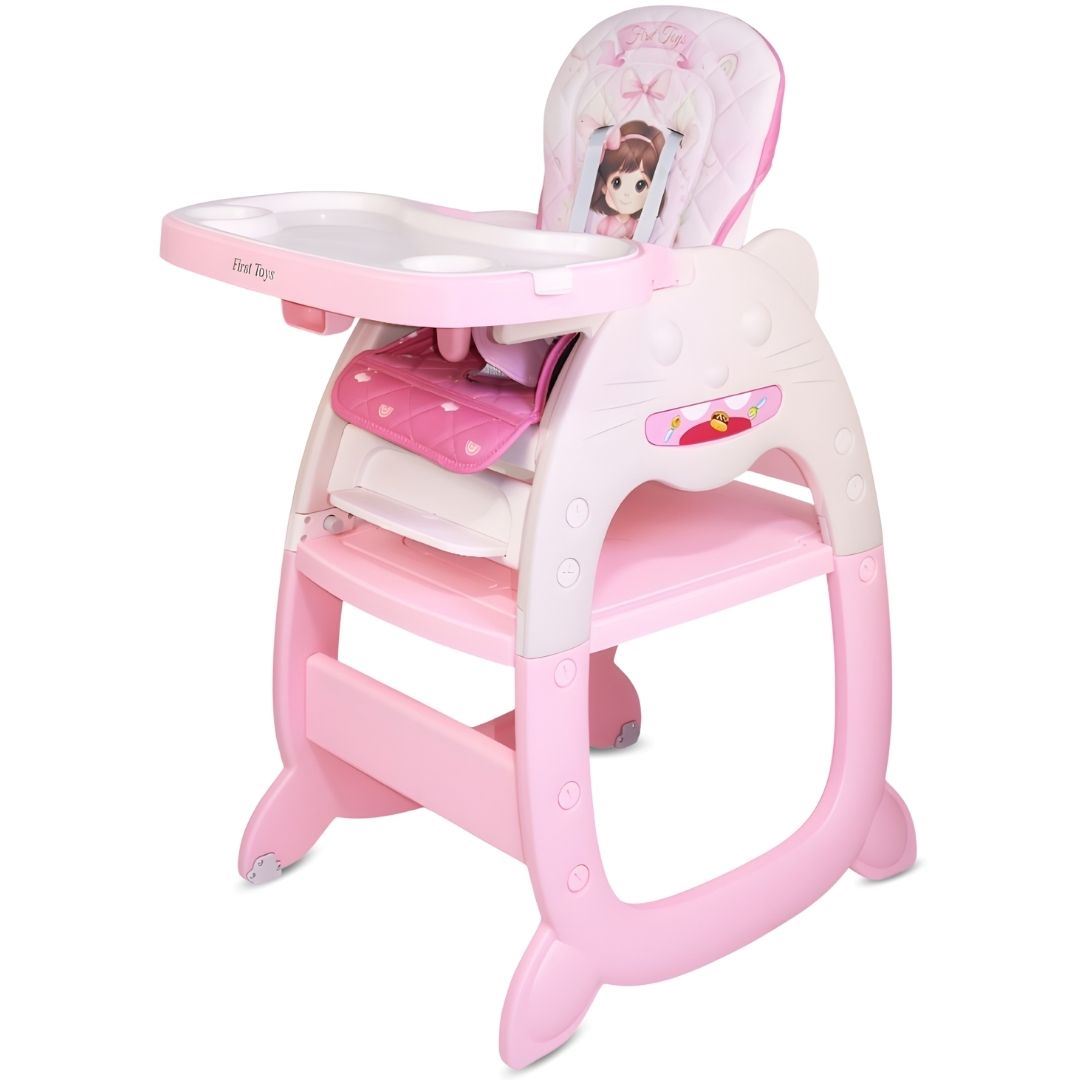 Silla de Comer de Lujo «FIRST KITTY» Edición Exclusiva Pink