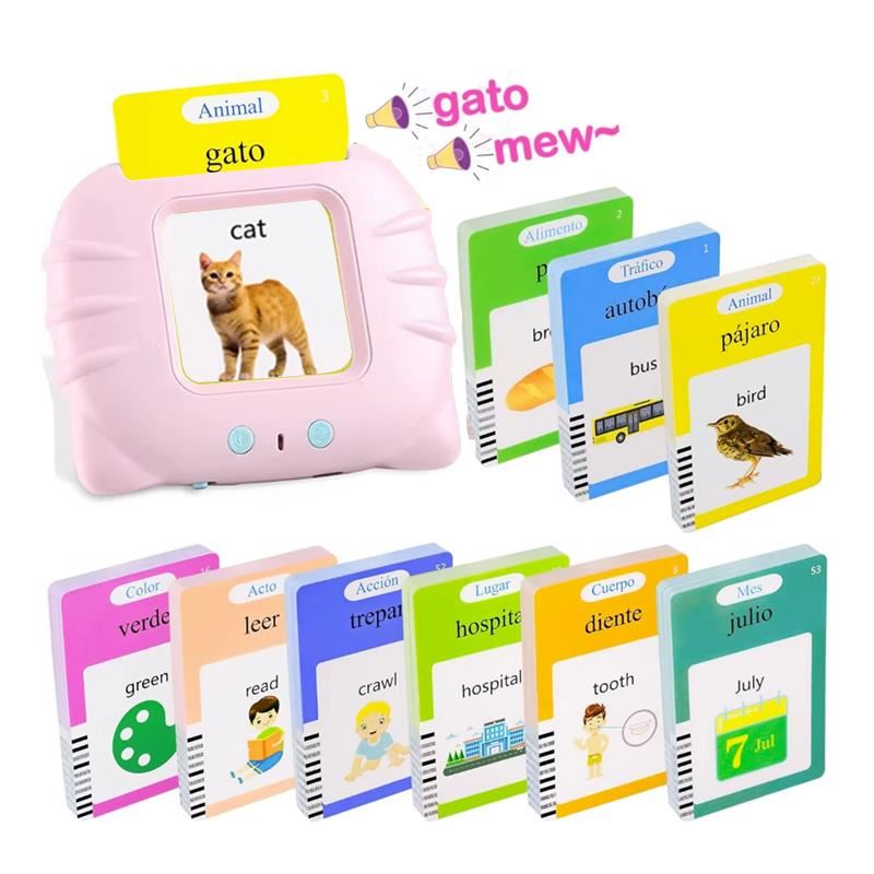FLASH CARDS EARLY LEARNING INGLES ESPAÑOL PINK