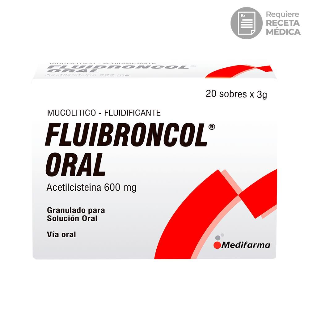 Fluibroncol Oral 600 mg Gránulos para Solución Oral