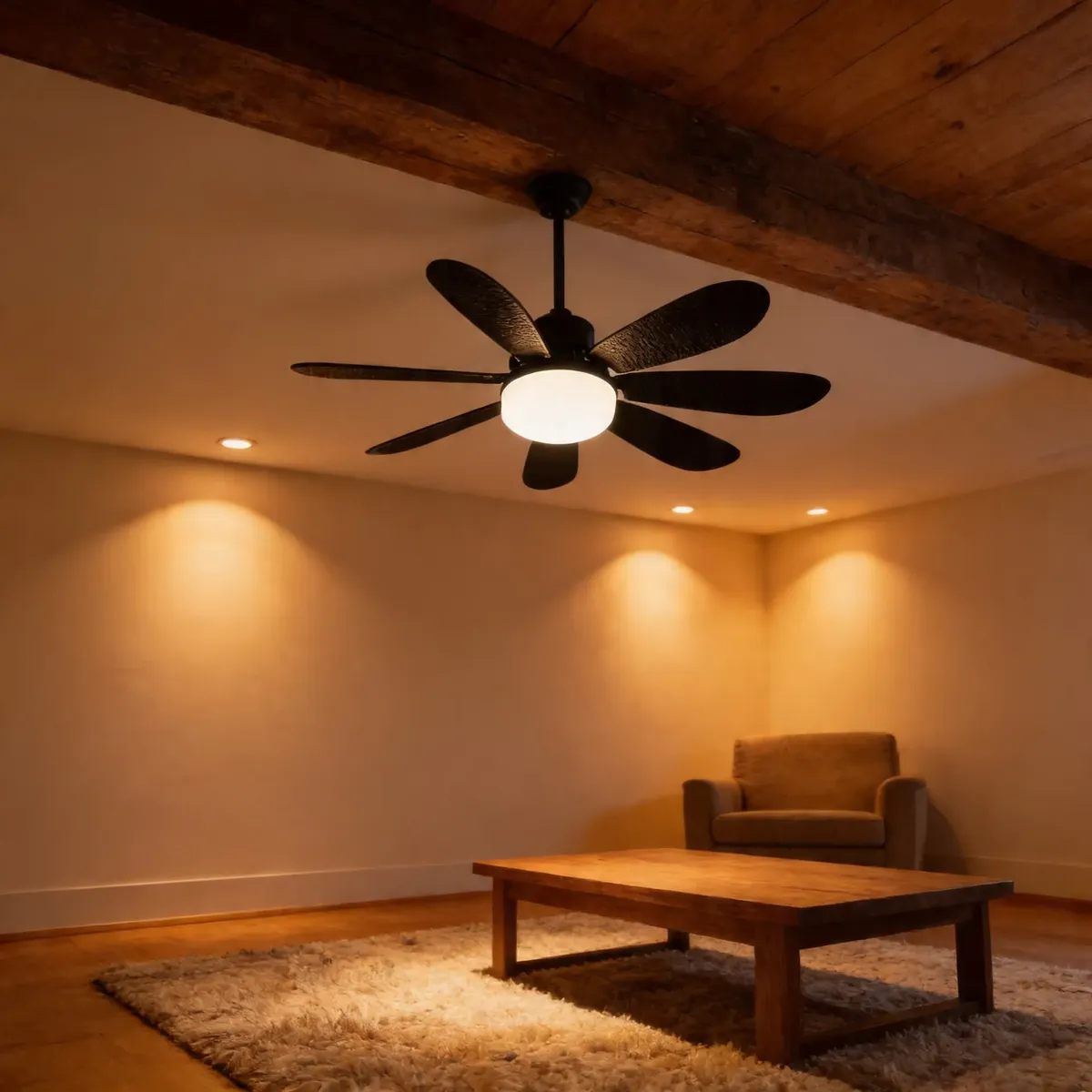 Foco Ventilador 2 En 1 Techo | 6 Aspas + Control