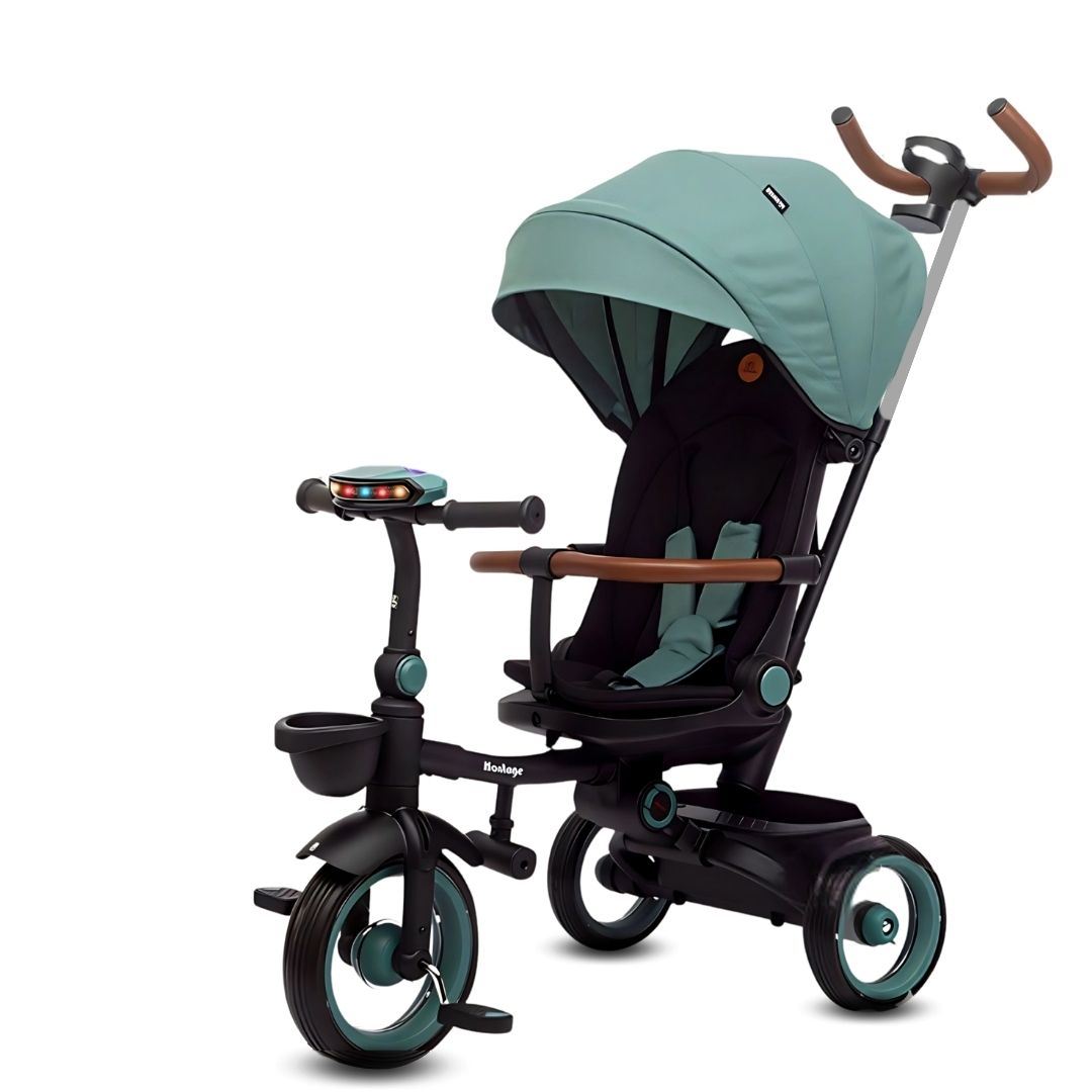 Triciclo Guiador Plegable «FOLDING» con Bluetooth Green
