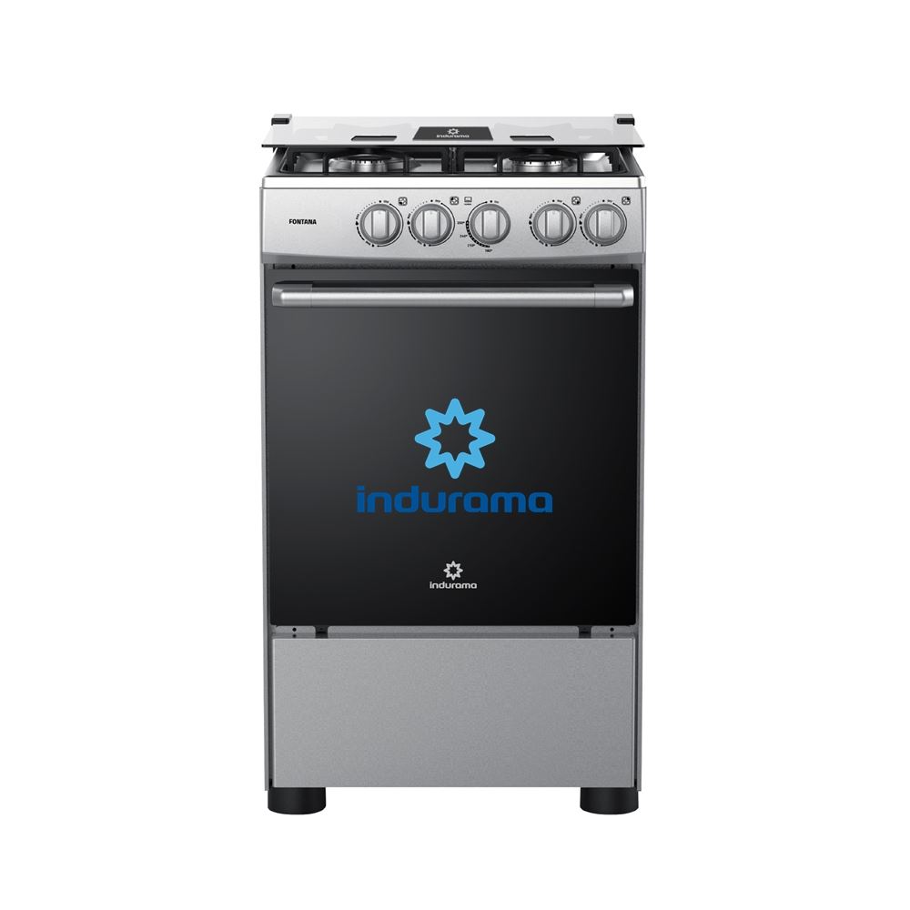 COCINA A GAS INDURAMA 4 QUEMADORES FONTANA GRIS