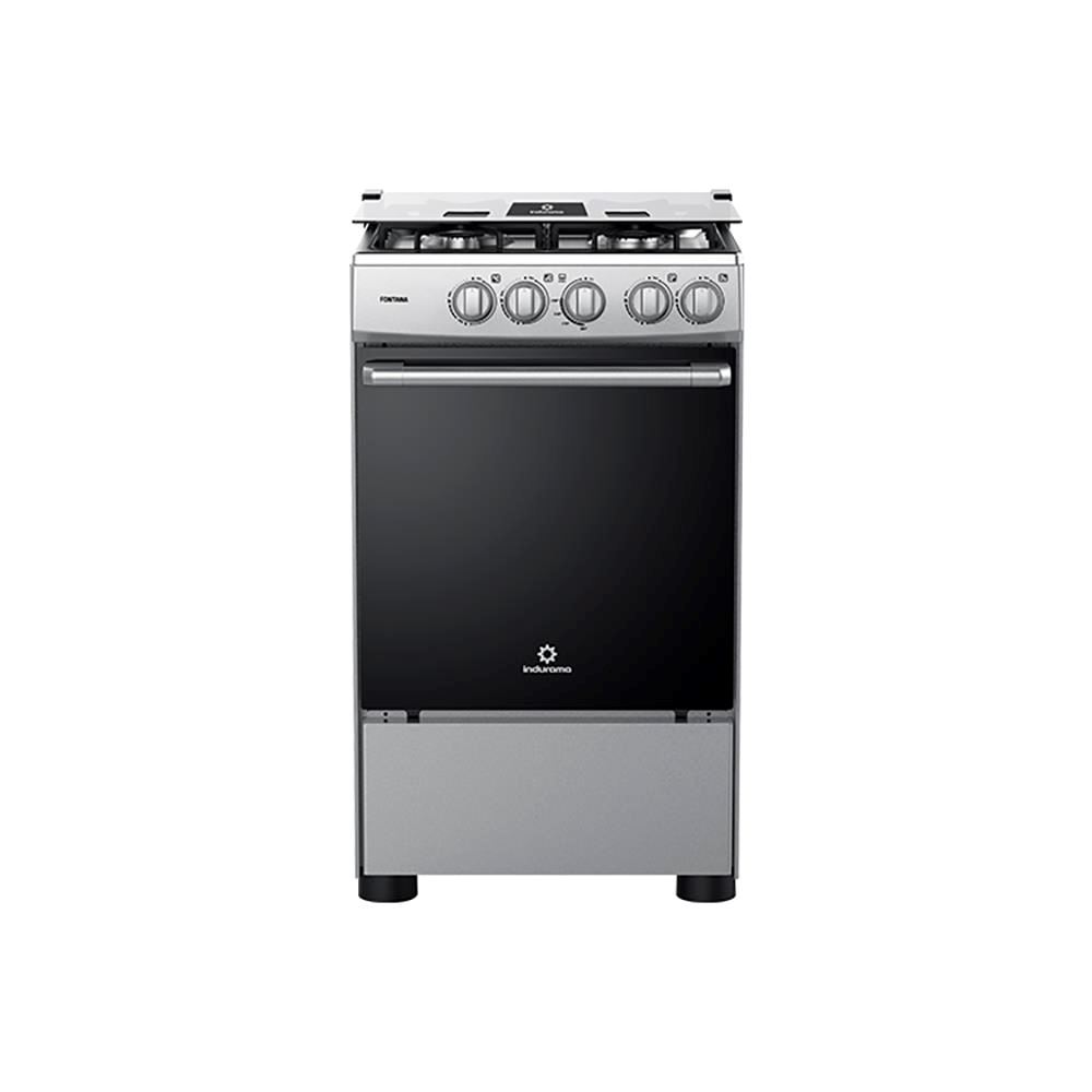 Cocina a gas Indurama de 4 Hornillas gris – FONTANA