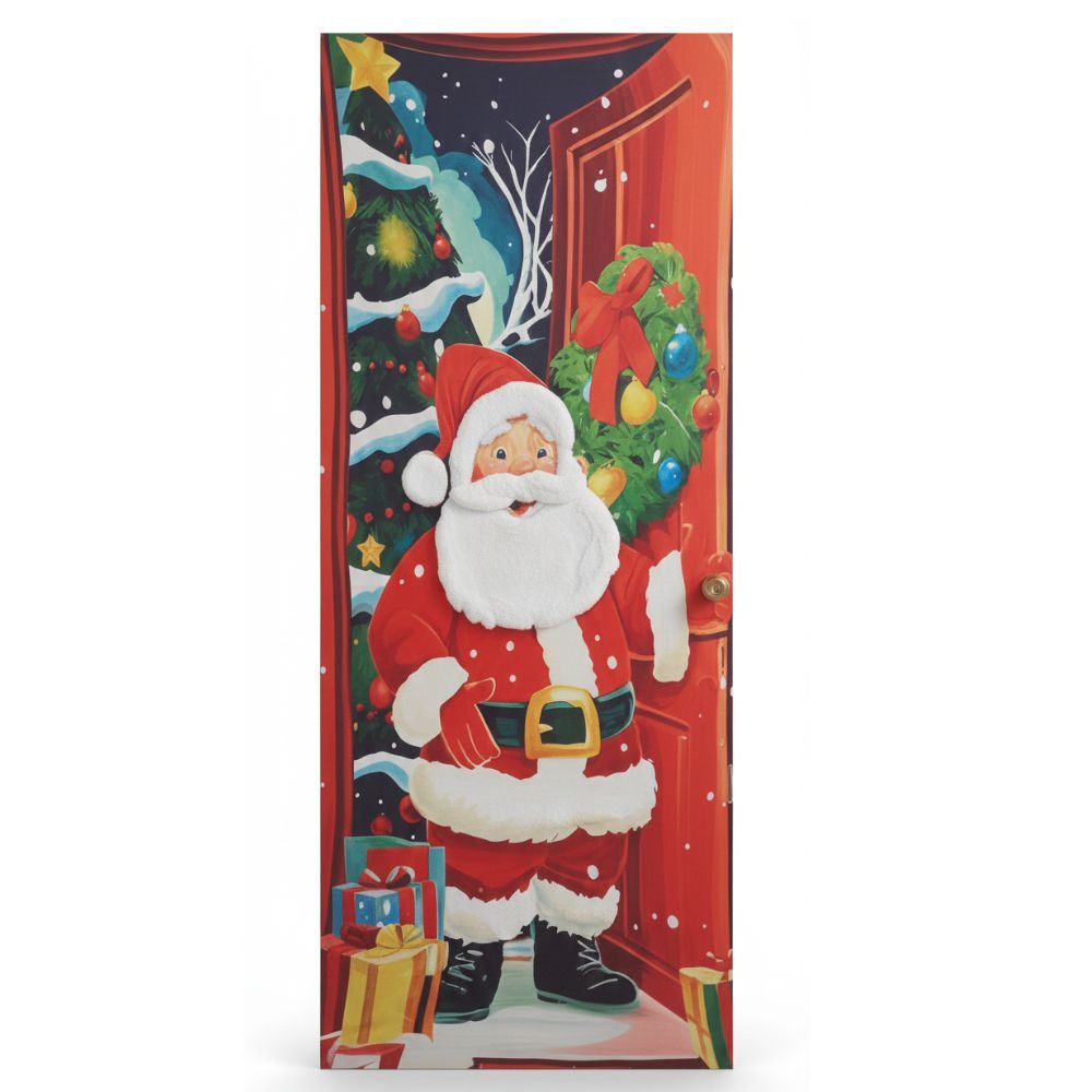 Funda Navideña para Puerta en Alto Relieve Decoración Navidad Premium