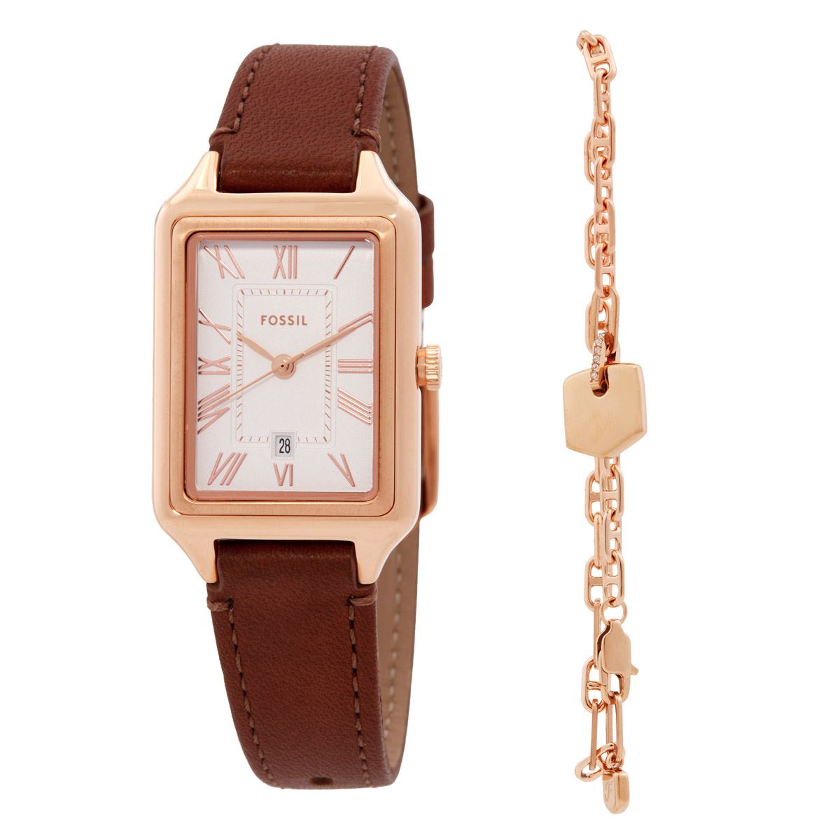 Fossil Raquel Quartz White Dial Ladies Watch ES5377SET
