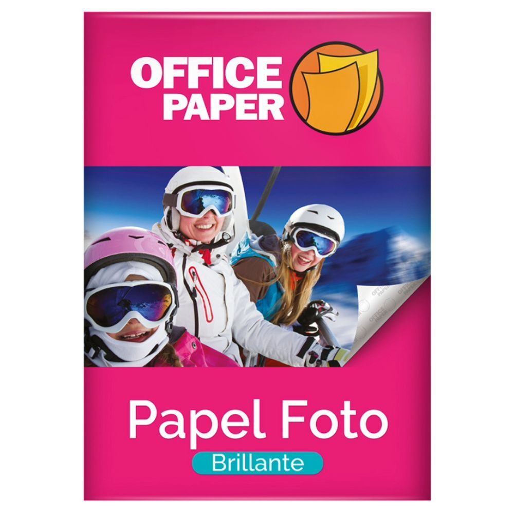 Papel Foto Office Paper Brillante 180g por 100 Hojas A4