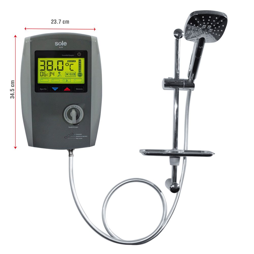 Rapiducha Sole Elite 5500w Termostática Gris Oscuro