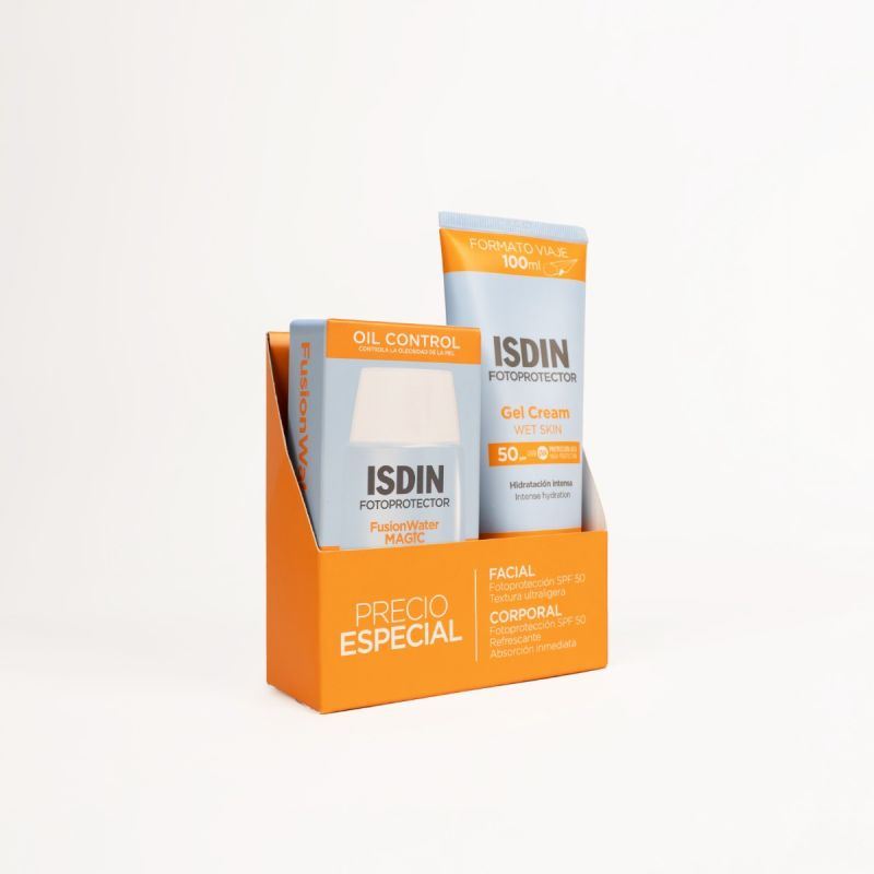 PACK ISDIN FUSION WATER MAGIC 50ML - GEL CREAM 100ML