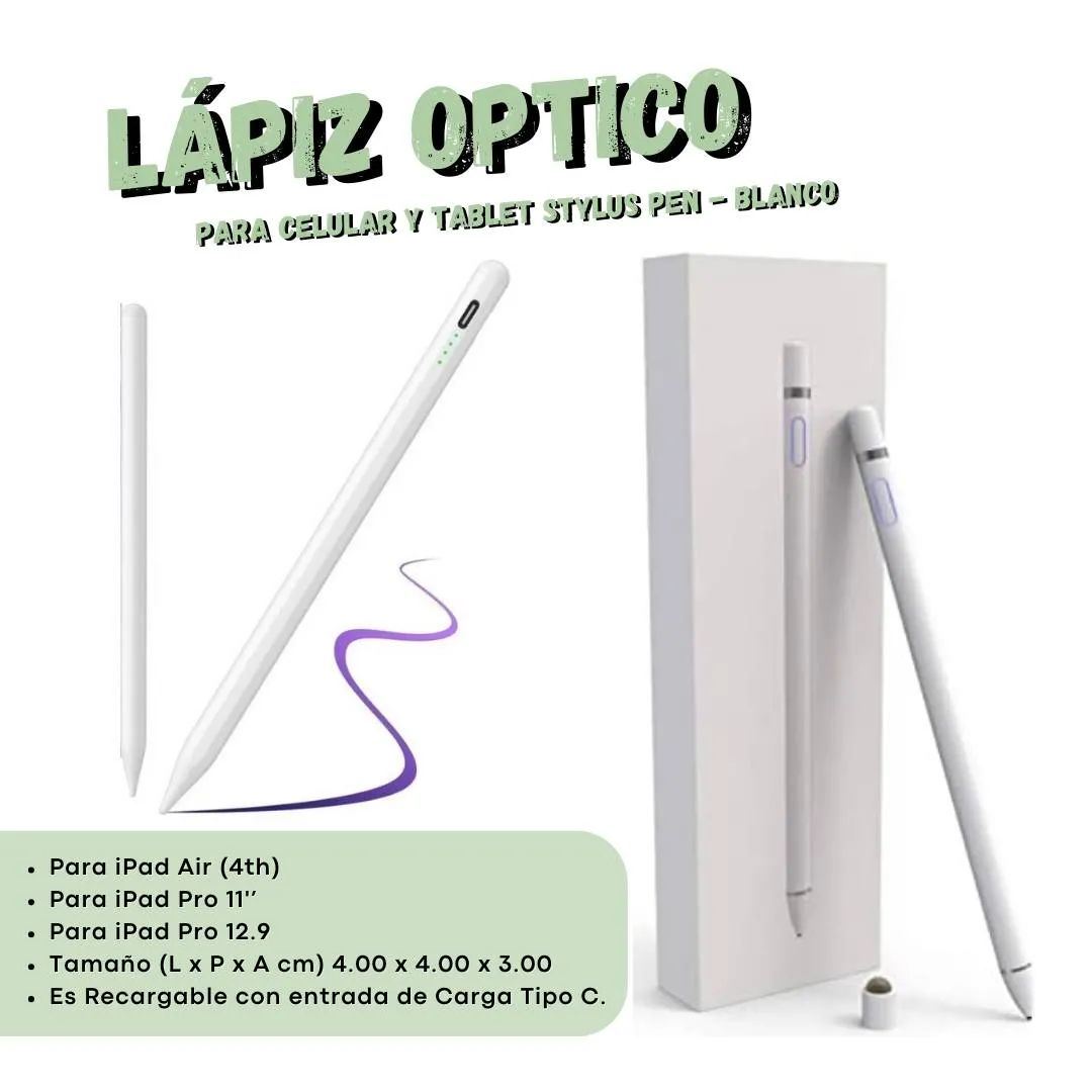 Lapiz Optico Para Celular Y Tablet Stylus Pen - Blanco