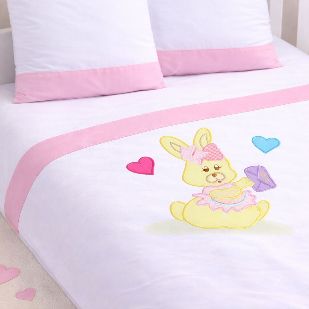 JUEGO DE SABANAS PARA CUNA SET DE 3 PIEZAS NIÑA