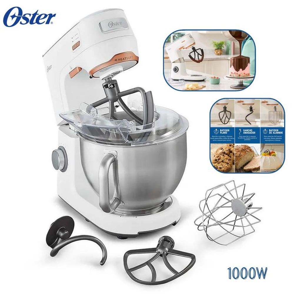 Batidora Planetaria Oster® 5.2L Heatsoft FPSTSMPL4W Blanco