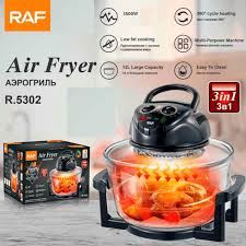 Freidora de Aire RAF 12 Litros Halógena – Cocina Más Rápido, Saludable y Sin Aceite