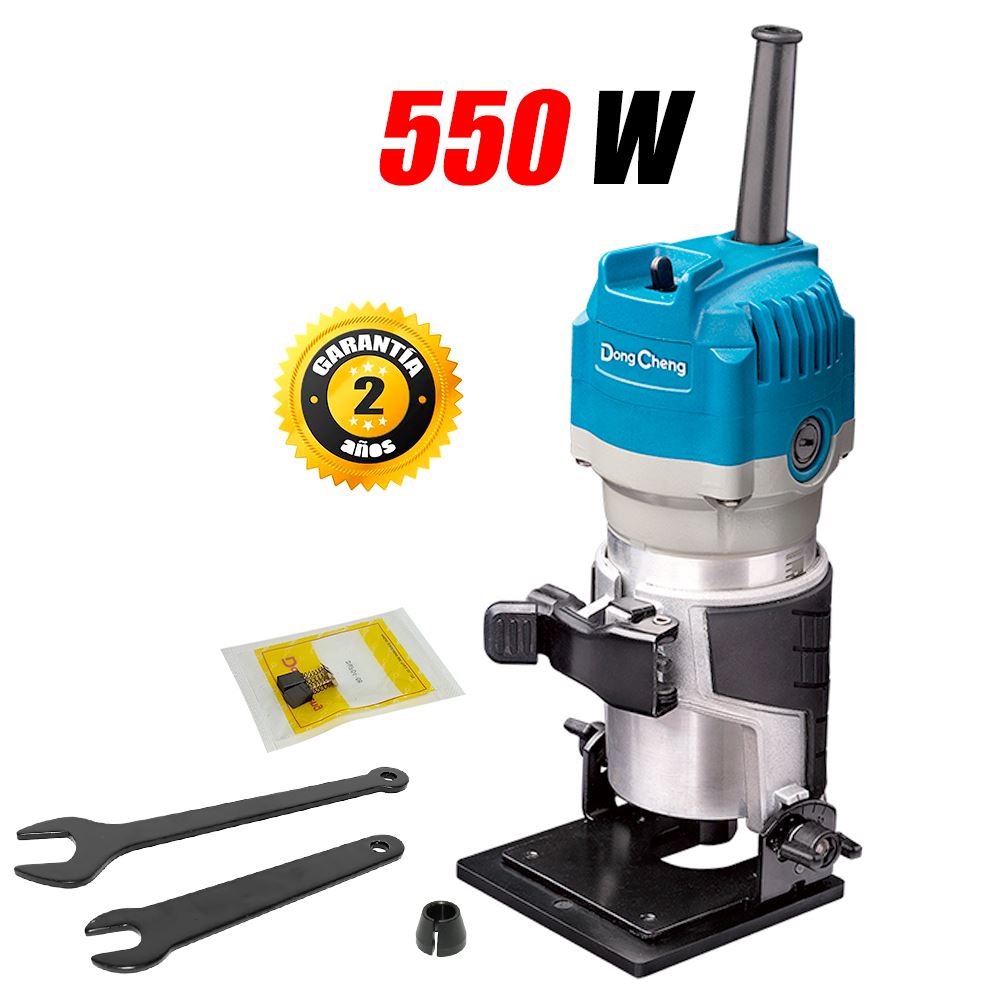 Ruteadora Fresadora Tupi de Mano 1/4″ Dongcheng DMP04-6B 550W Base Inclinada 45°