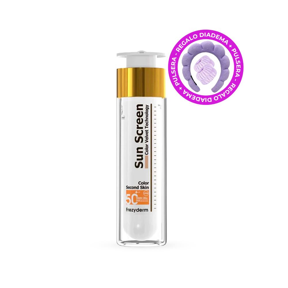 SUN SCREEN COLOR VELVET TECHONOLOGY SPF 50+ 50ML FREZYDERM + REGALO DIADEMA