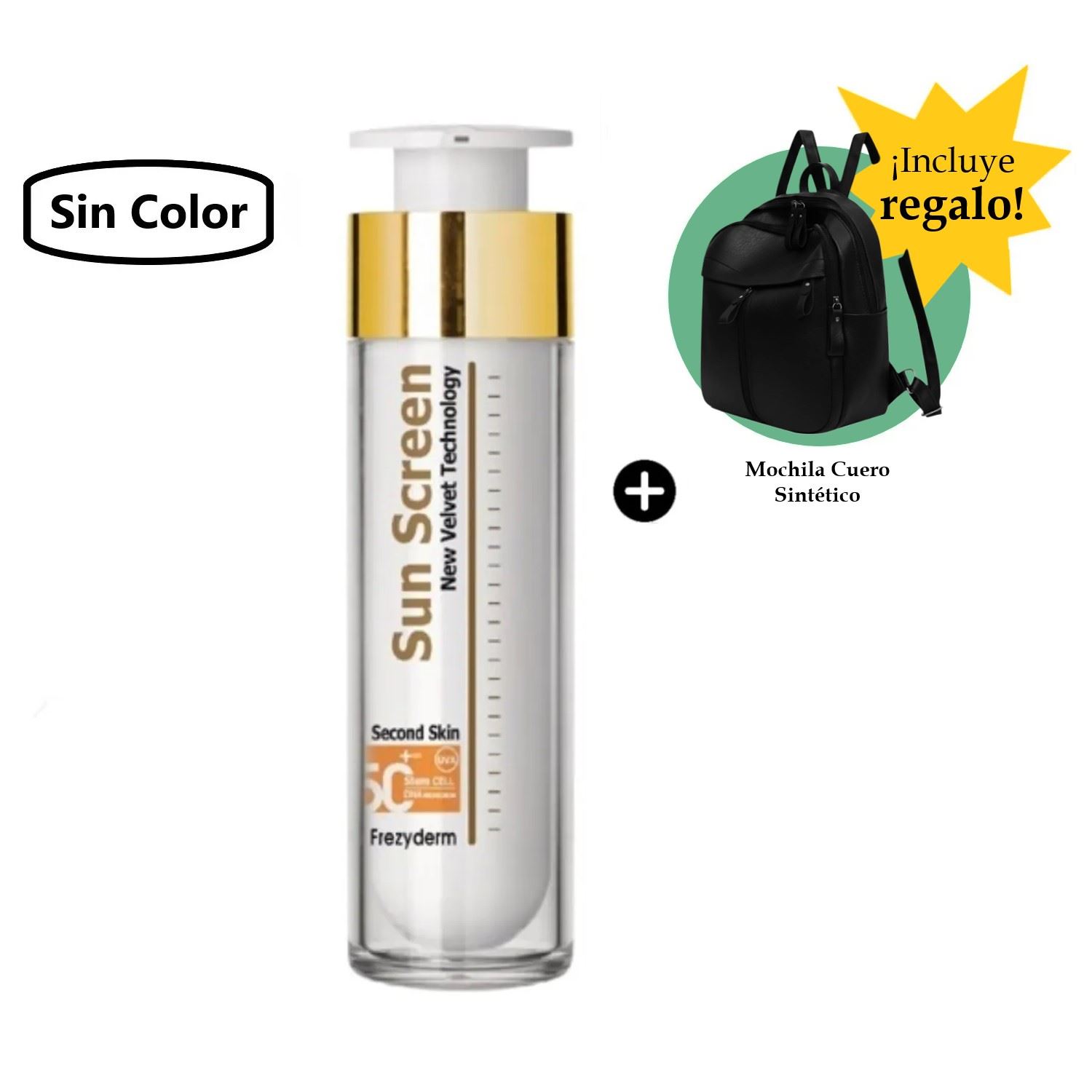 Frezyderm SunScreen Velvet Face SPF50 + Mochila Cuero Sintético Estilo Coreana