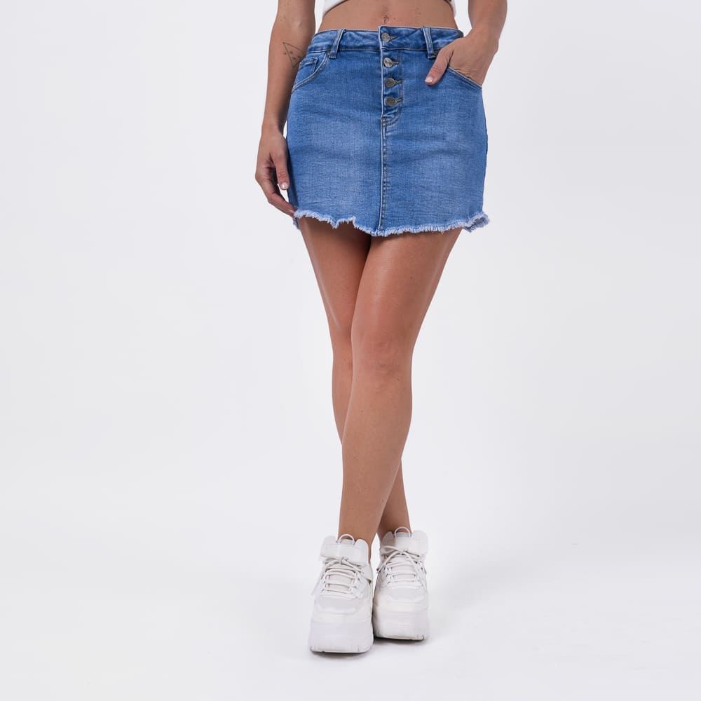 FALDA SHORT MOKACCINO MUJER - ALYCH-PA DENIM
