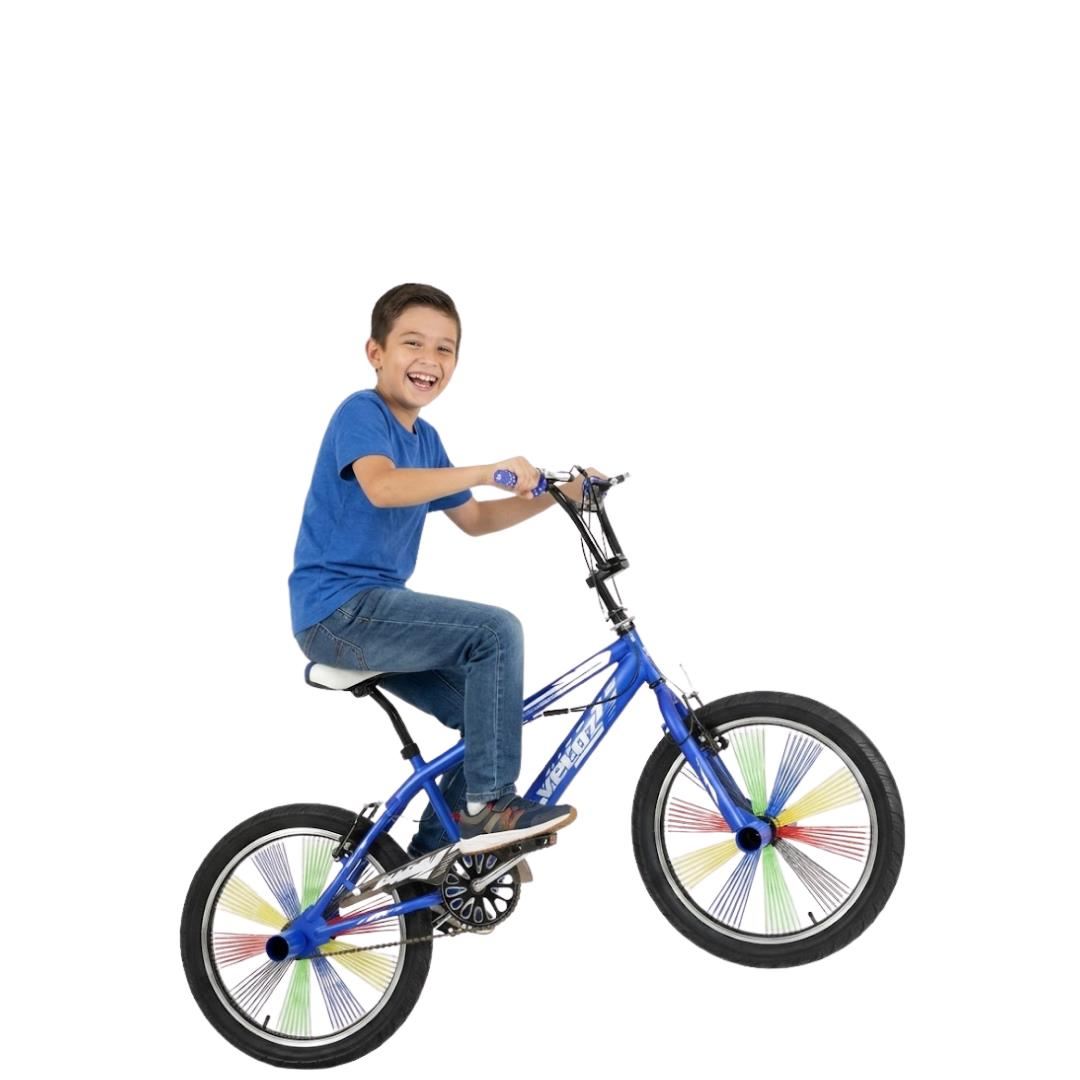 Bicicleta Acrobática Aro 20 «FREESTYLE» BMX Blue & White
