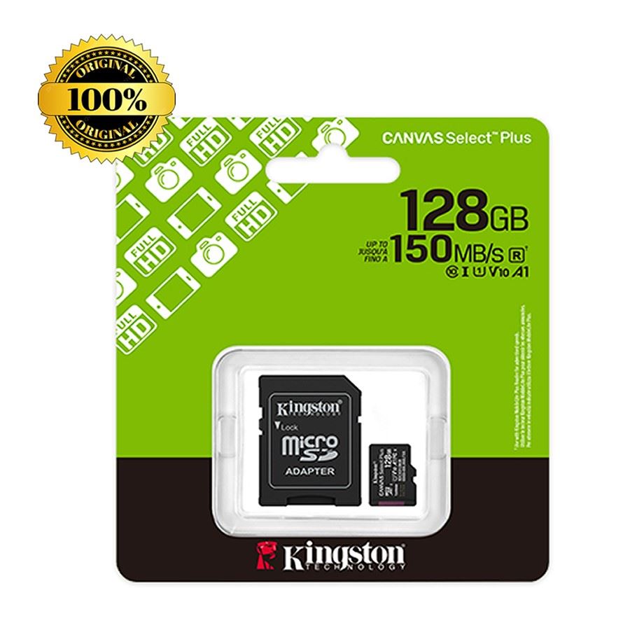 MEMORIA MICROSD 128GB KINGSTON CANVAS SELECT PLUS GEN3 (150MB/S)