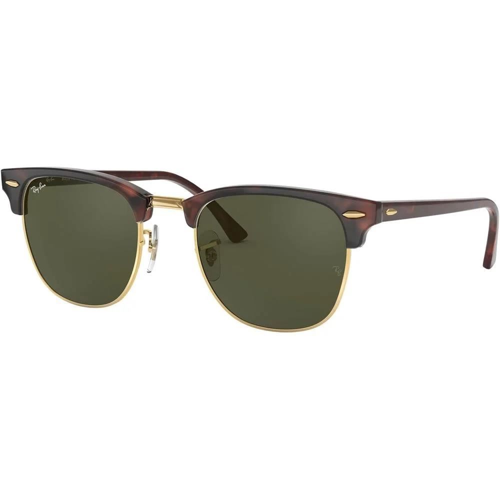 lentes de sol ray ban clubmaster rb3016 brown 51m