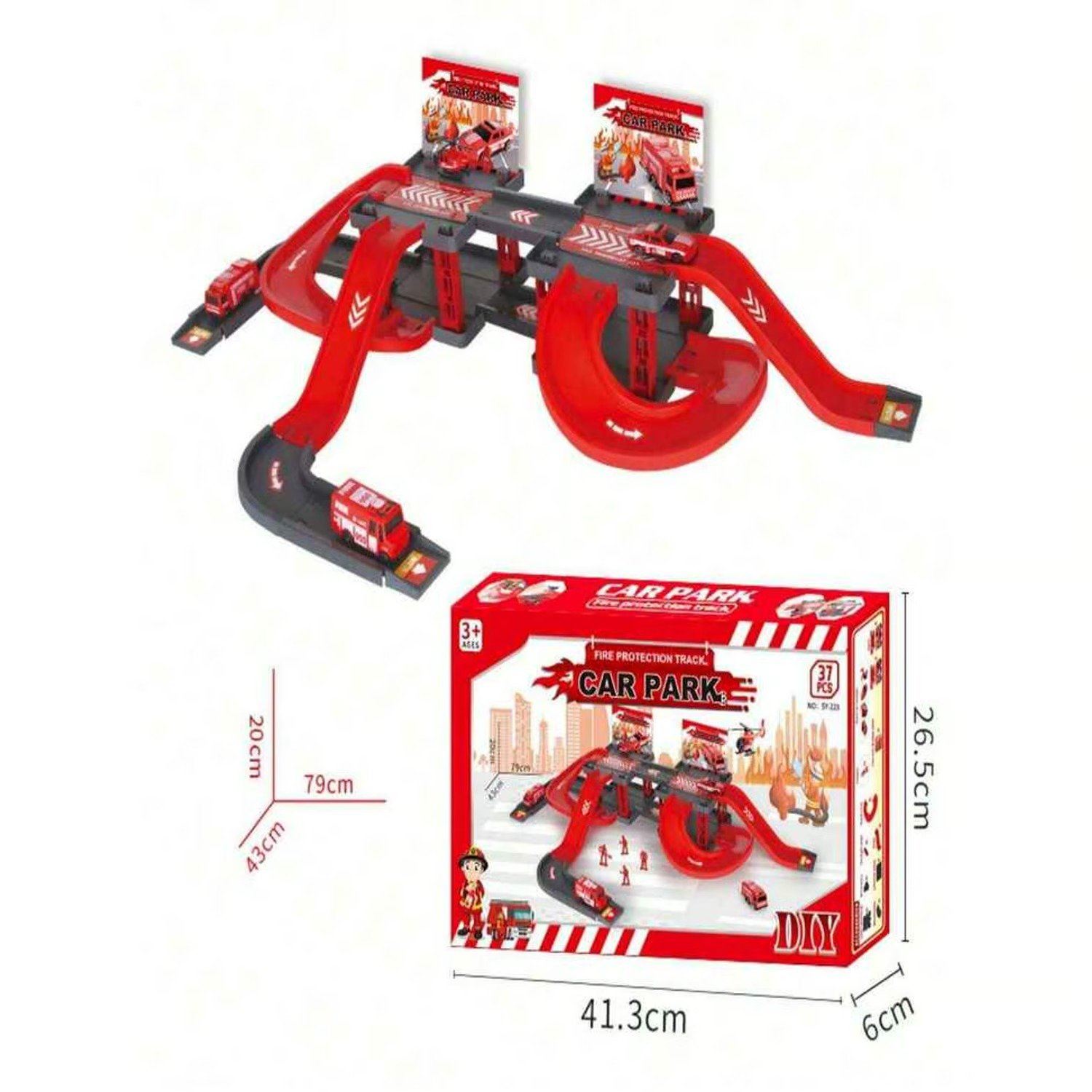 SET DE PISTA DE BOMBEROS 37 PIEZAS