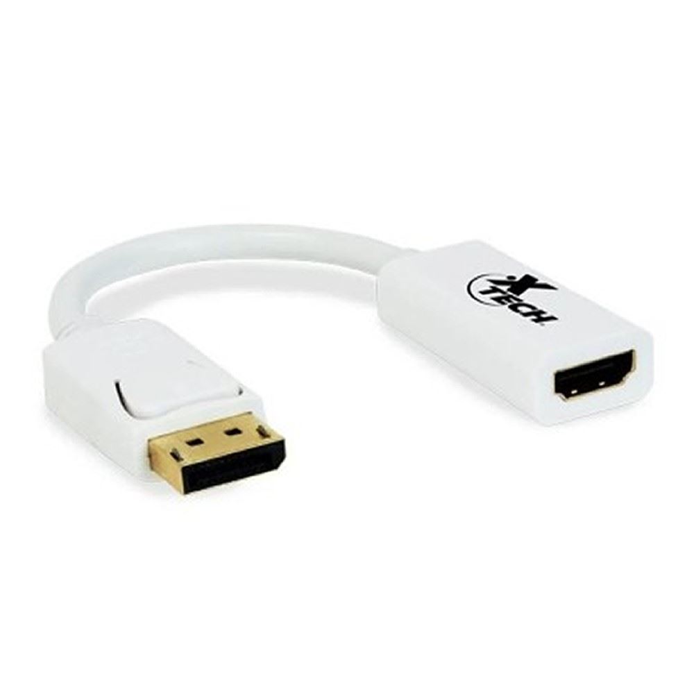 XTECH Adaptador 4K DisplayPort a HDMI 32AWG 4K x 2K 20cm - XTC-358