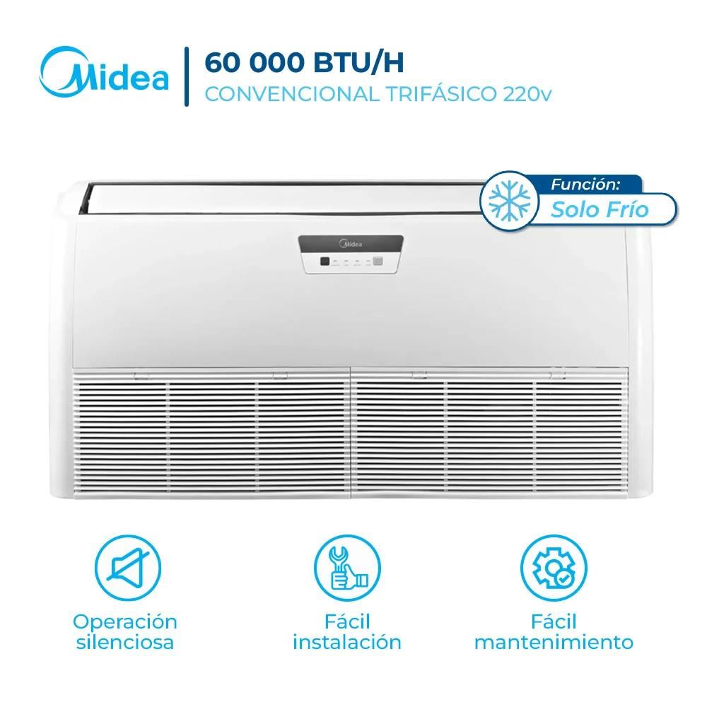 Aire Acondicionado Midea 60,000 Btu Piso Techo On/Off Frío Solo