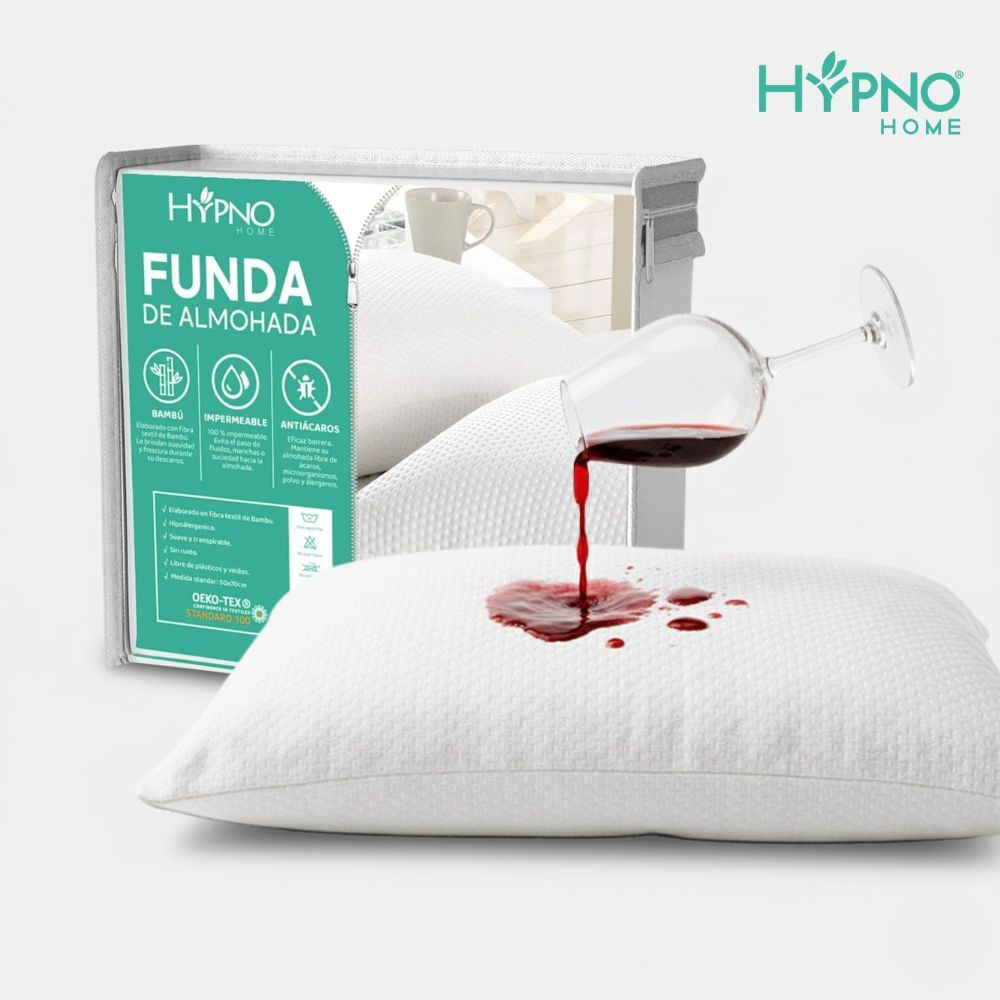 Funda de Almohadas Impermeable 50x90cm De Bambú x2 Unids - Blanco