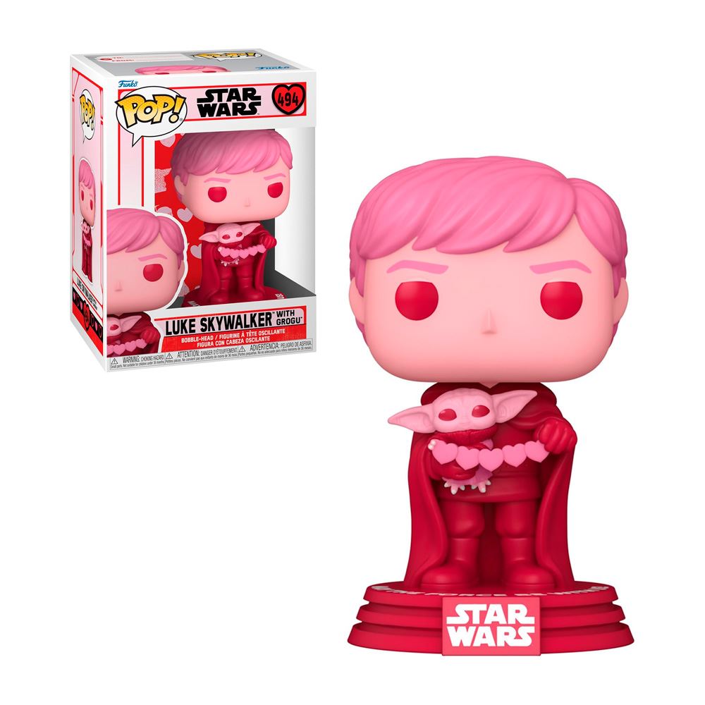 Funko Pop 494 Star Wars Valentines Luke Skywalker Grogu