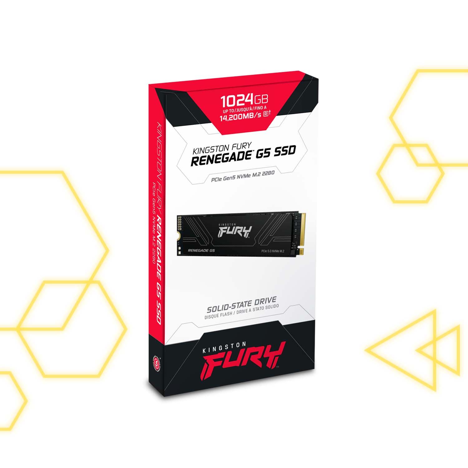 SSD Kingston FURY Renegade G5 1TB NVMe M.2 PCIe 5.0 Gaming Ultra Rápido
