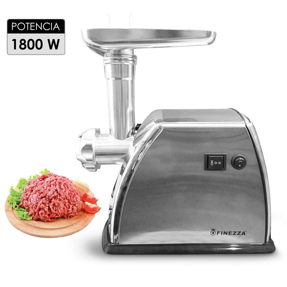 Moledor Eléctrico de Carne y Verduras Finezza FZ-102MC 1800W Inox