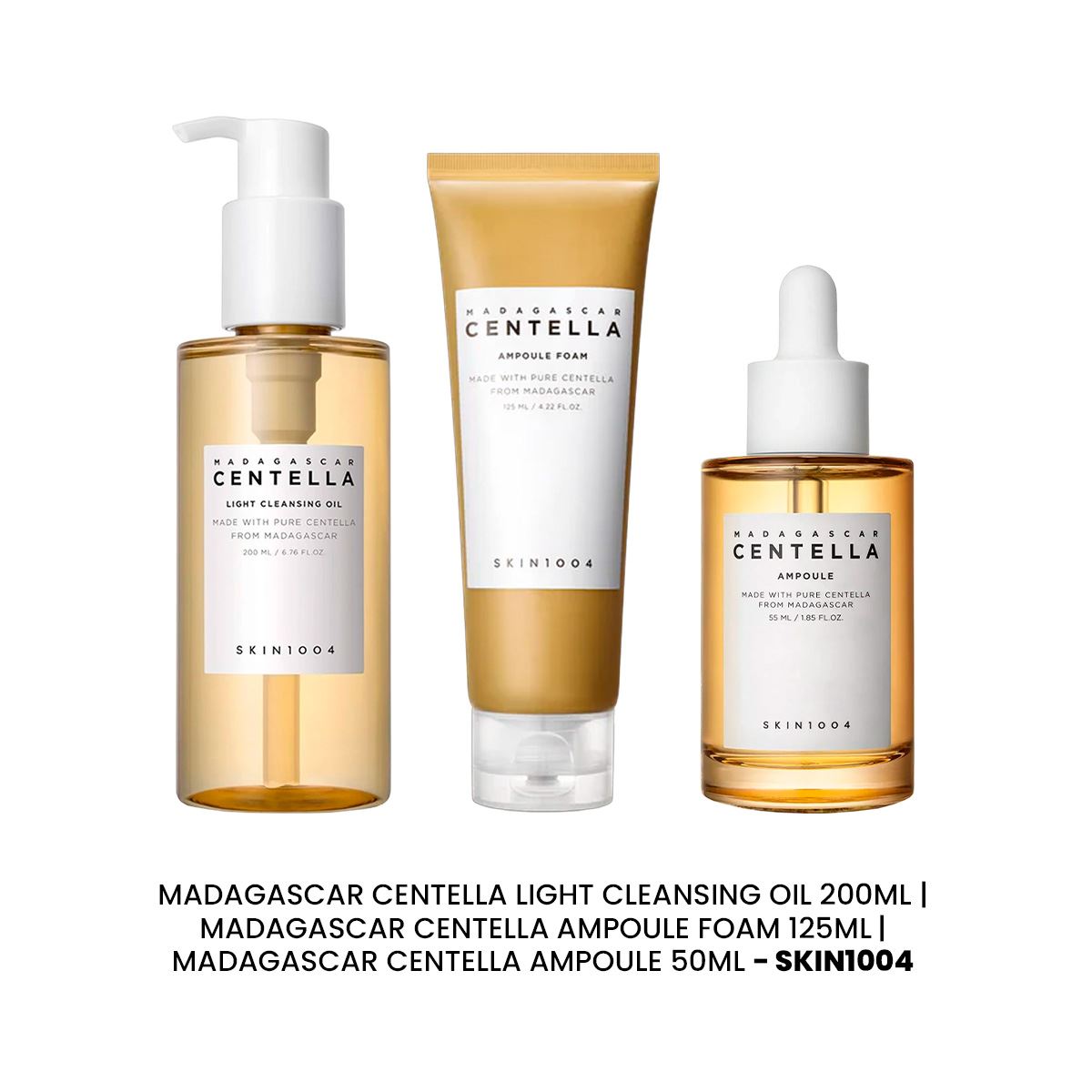 Magadascar Centella Oil 200ml + Foam 125ml + Ampoule 50ml SKIN1004