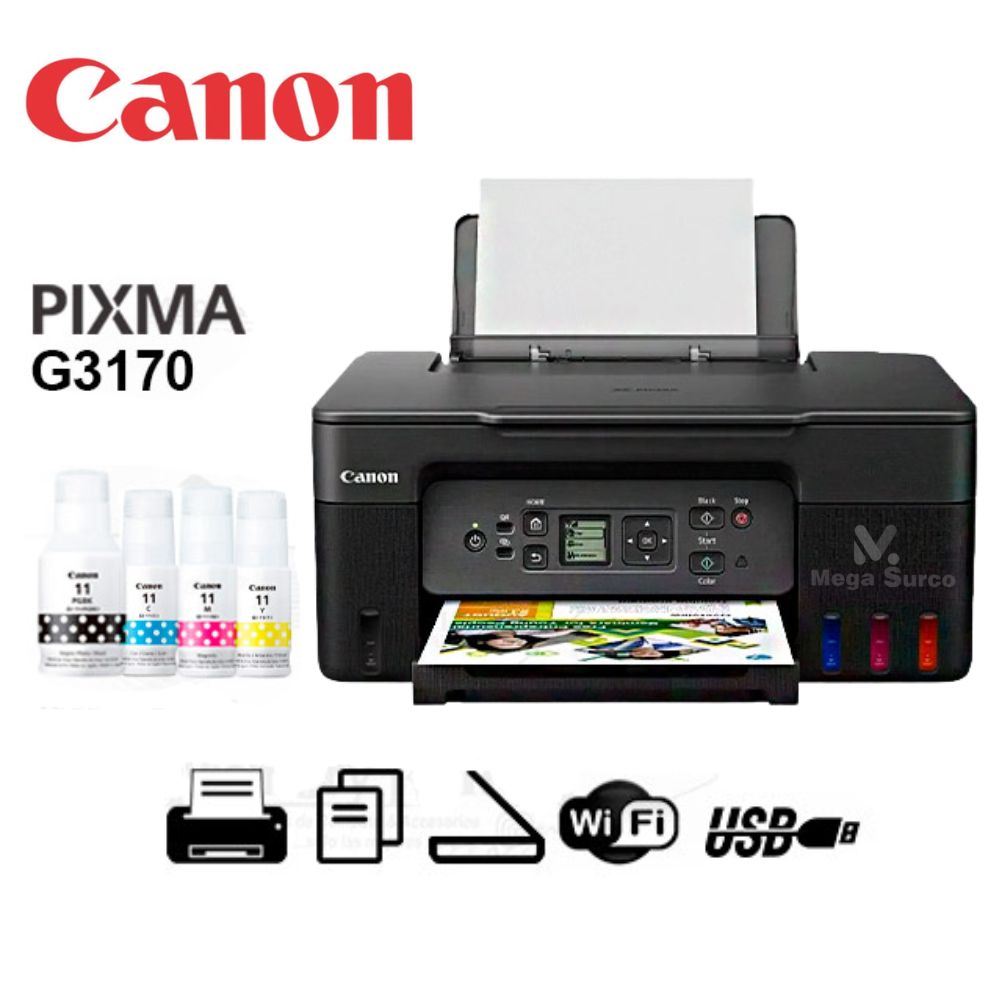 IMPRESORA G3170 MULTIFUNCIONAL CANON PIXMA WI-FI
