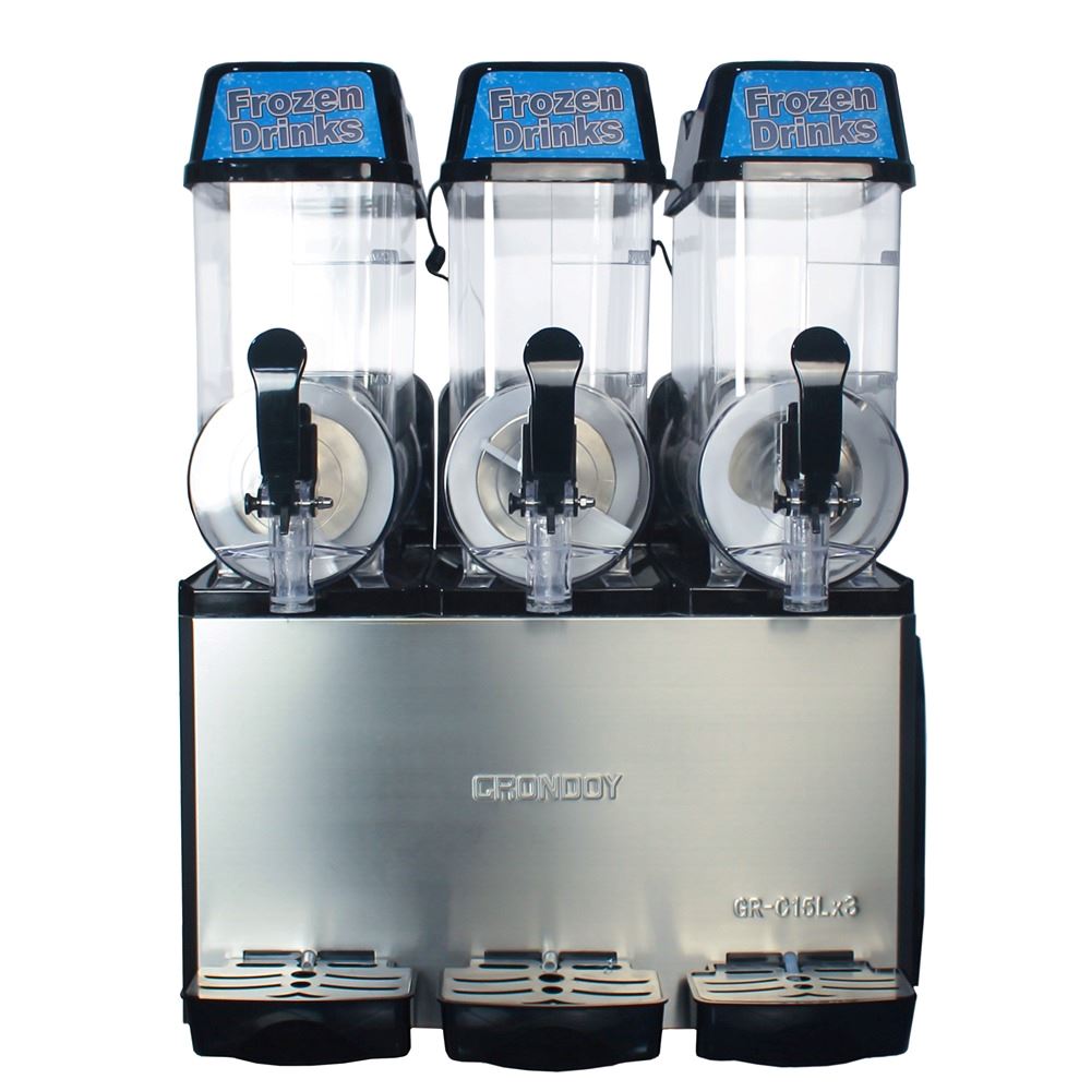 Máquina Cremoladera Comercial GRONDOY 3 Tolvas 45 L Compresor EMBRACO