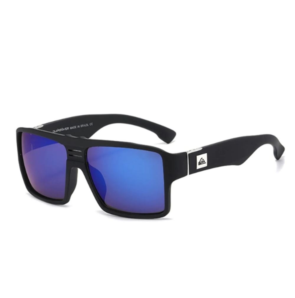 LENTES DE SOL QUIKSILVER CLASICAS CON LUNA AZUL & MONTURA MATE