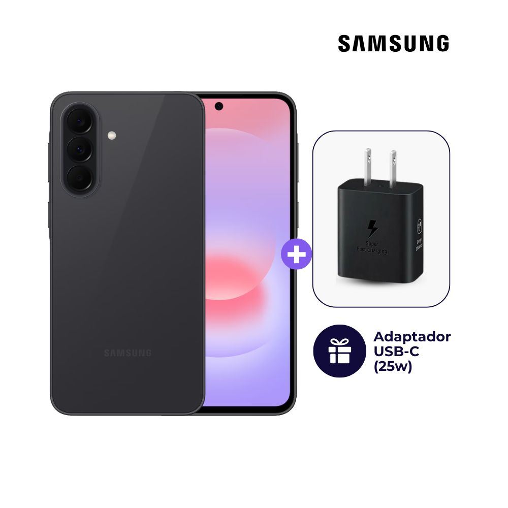 Samsung Galaxy A37 5G 256GB 8GB Ram Gris Oscuro + Adaptador USB-C Samsung Original 25W