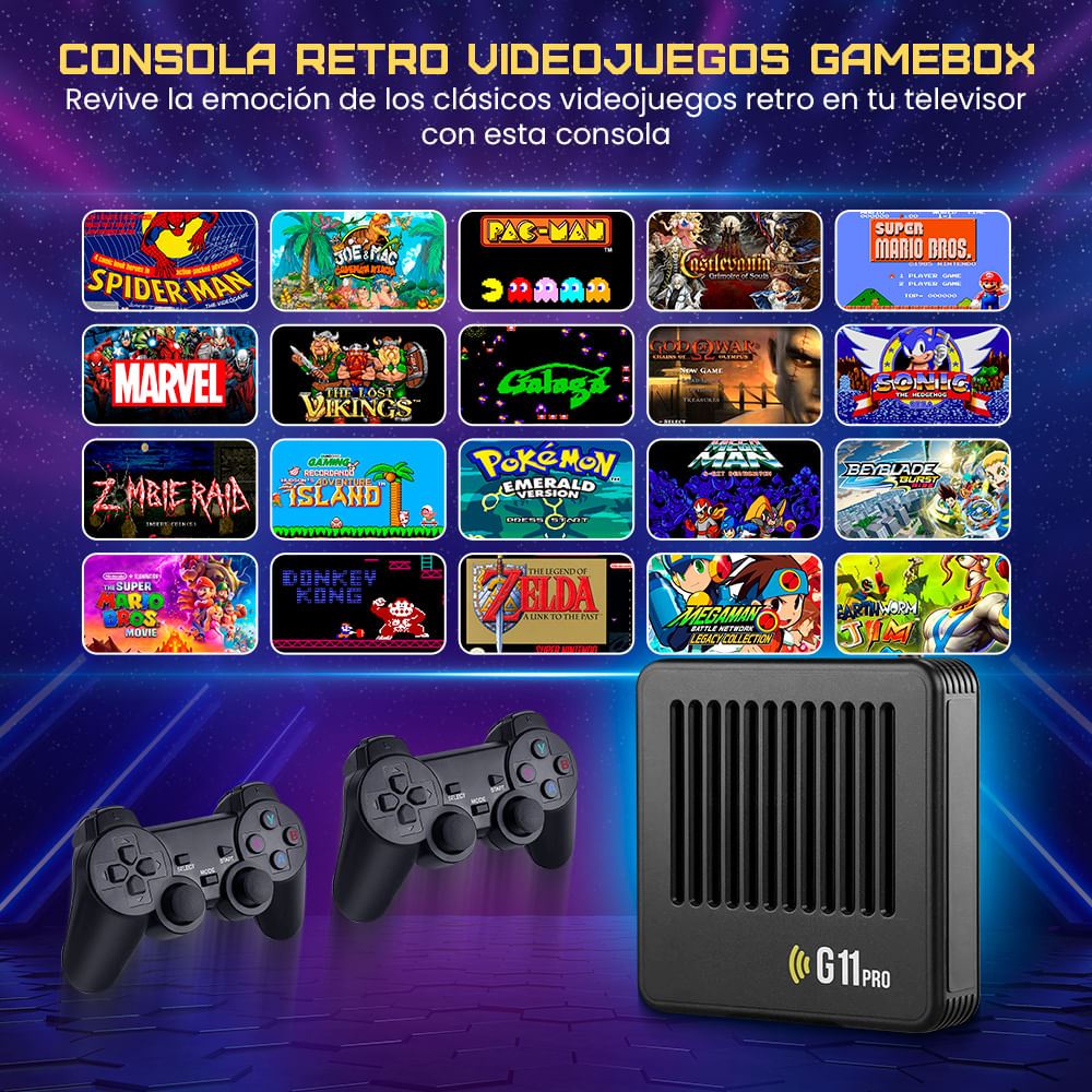 CCGROUP Perú - Consola Retro Videojuegos Gamebox G11 Pro Tv Box 128GB ...
