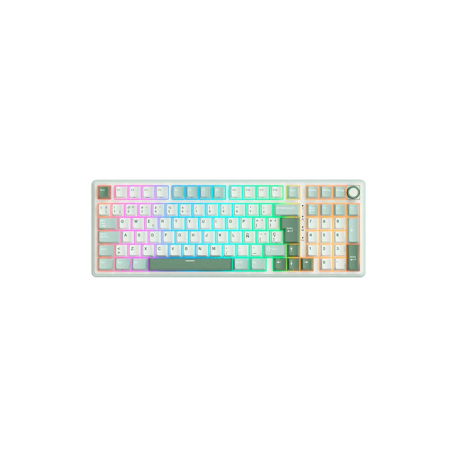 Teclado Gamer Royal Kludge Rk-R98Pro Cableado Skycyan Creamy Switch