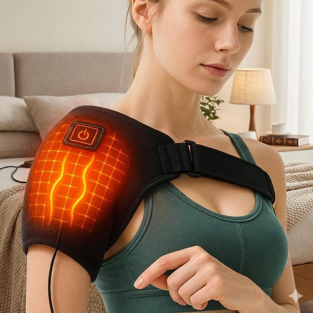 Almohadilla Térmica Hombro Usb Ajustable Alivio Y Confort