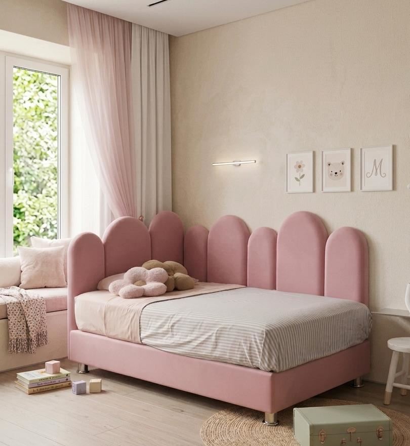 Cama Baby Nube 1.5 Plaza rosado