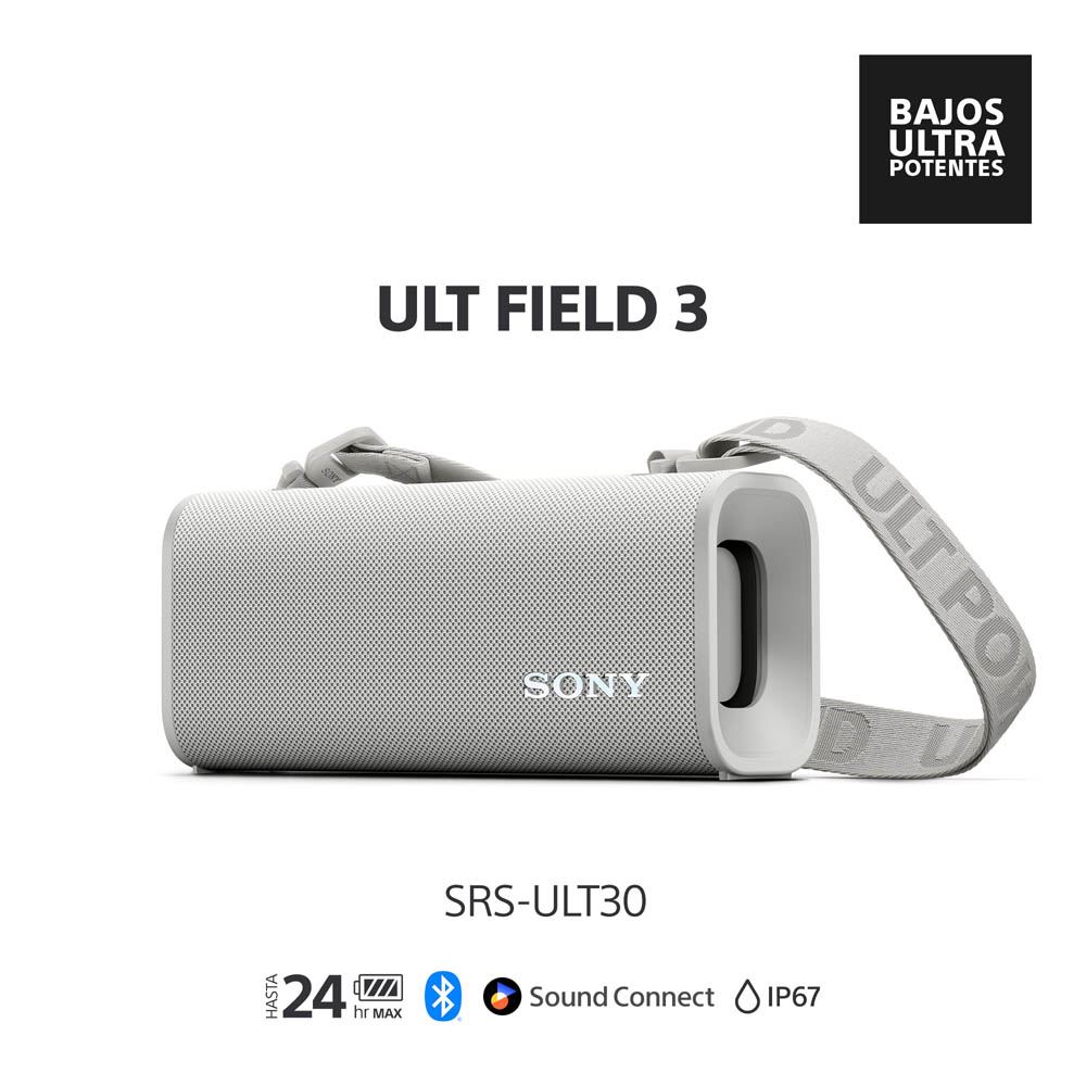 Sony Parlante Bluetooth SRS-ULT30 Portátil ULT FIELD 3 Blanco