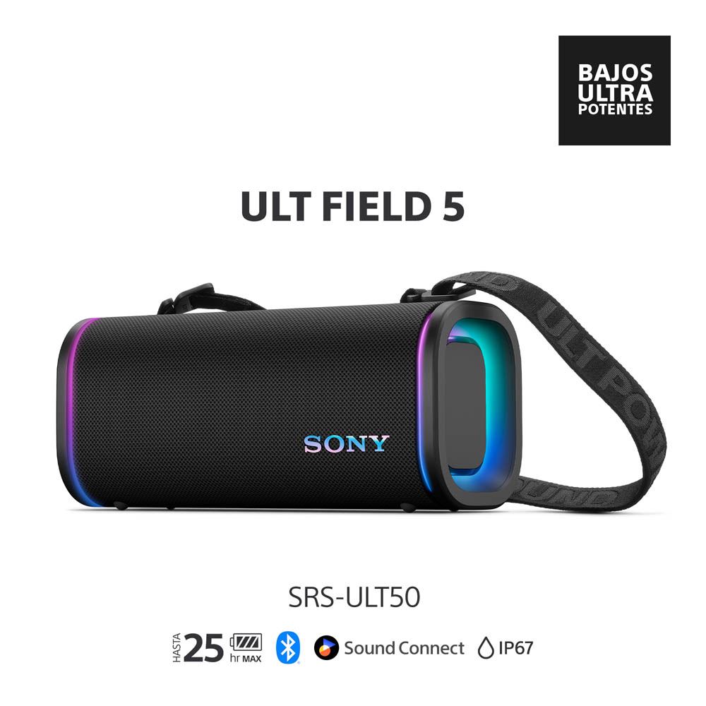 Sony Parlante Bluetooth SRS-ULT50 Portátil ULT FIELD 5 Negro