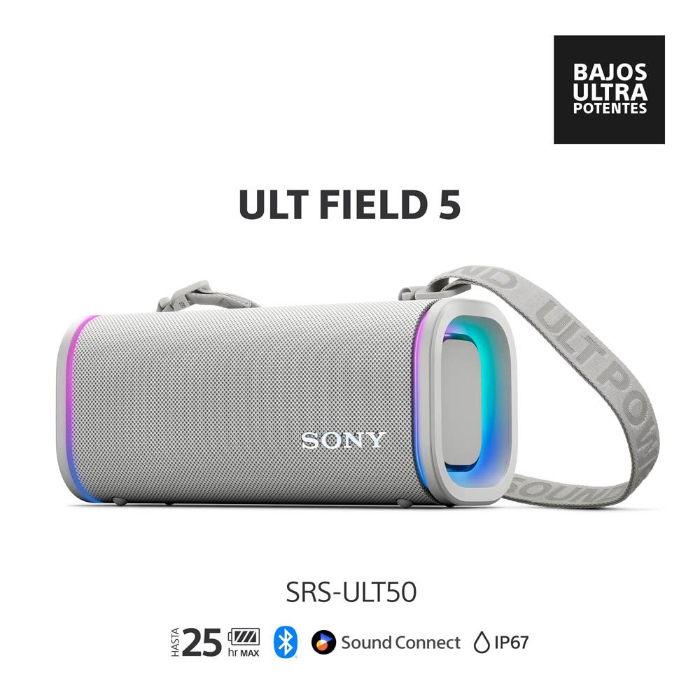 Sony Parlante Bluetooth SRS-ULT50 Portátil ULT FIELD 5 Blanco