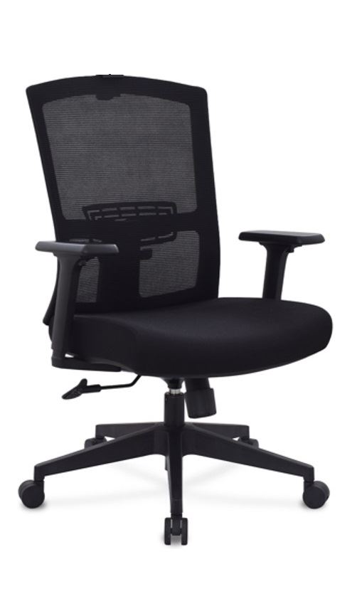 SILLA DE OFICINA GERENCIAL ERGONÓMICA OV-CORP MALLA NEGRO
