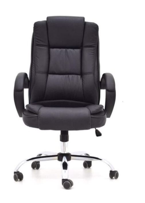 SILLA DE OFICINA GERENCIAL ERGONÓMICA OV-LEXUS CUERO  NEGRO