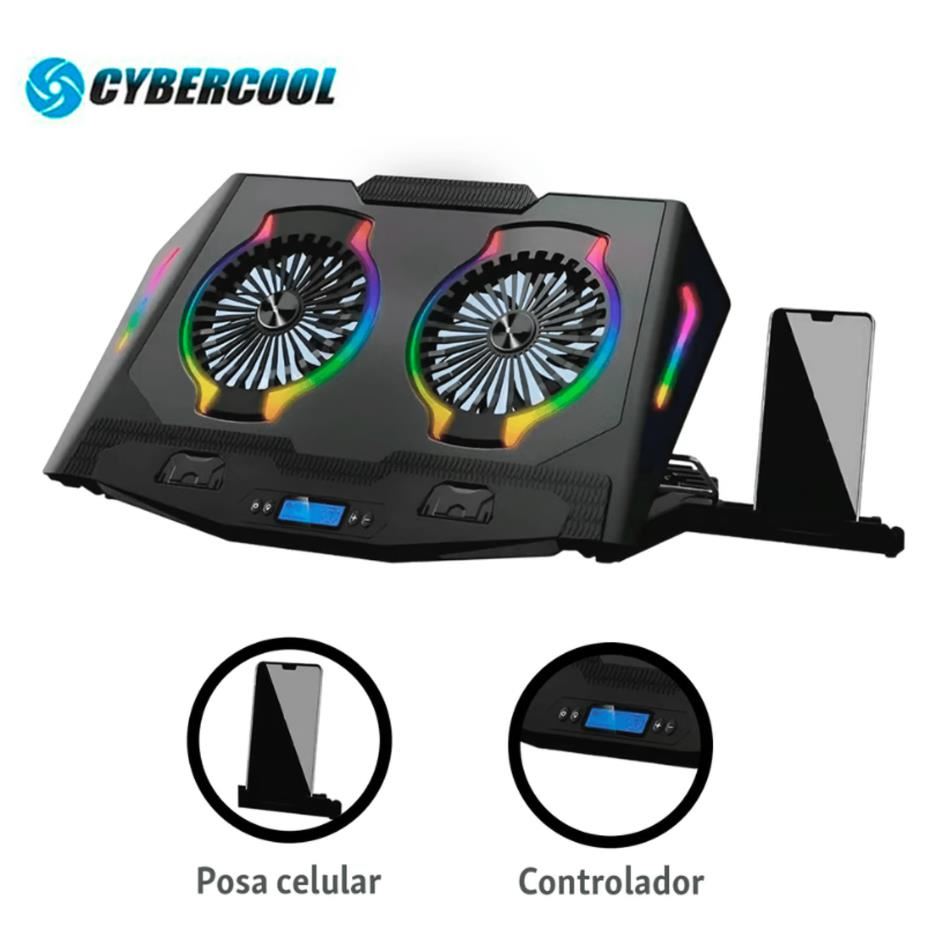 Cooler Cybercool Para Laptop HA-N10 RGB