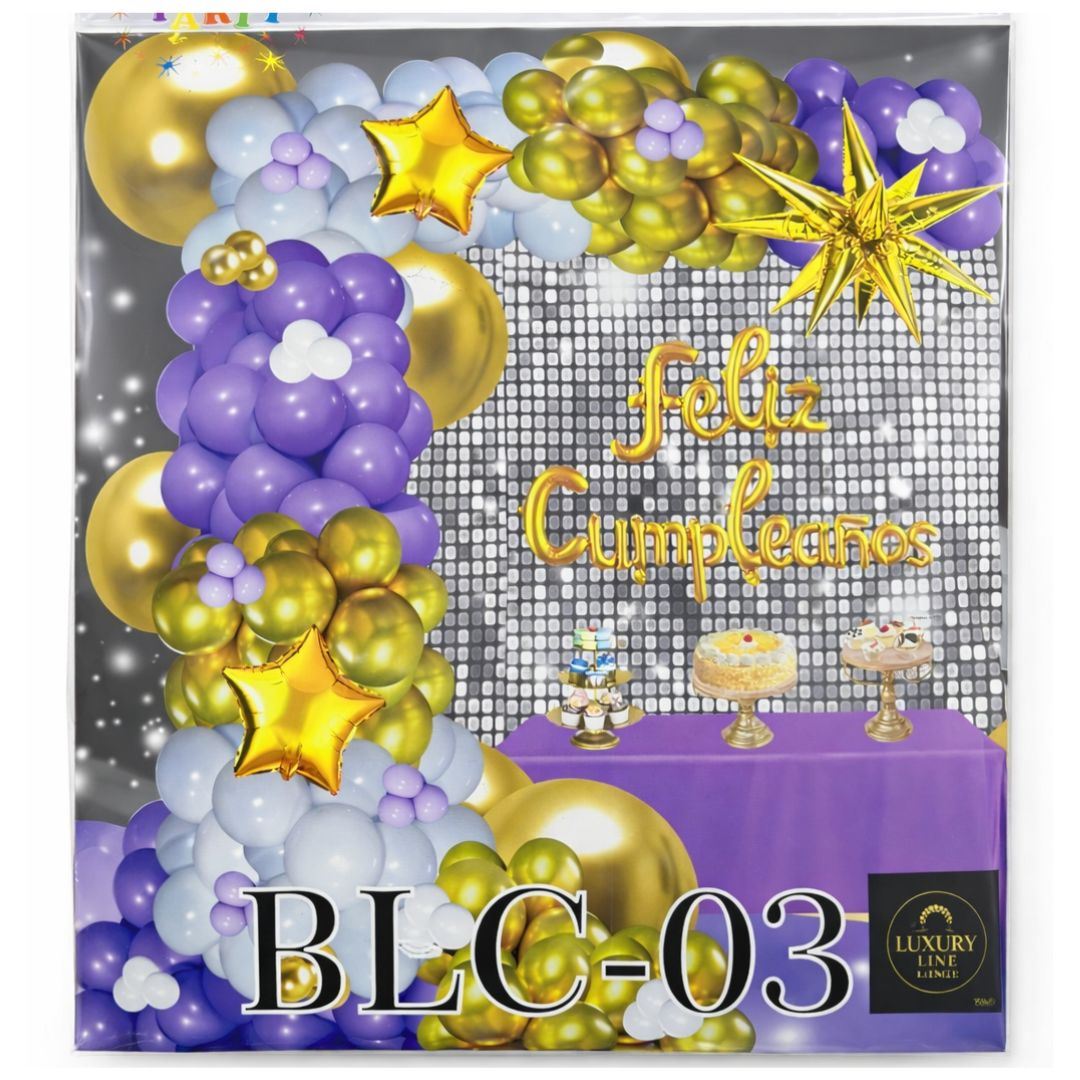 Globos Bouquet Feliz Cumpleaños Lila