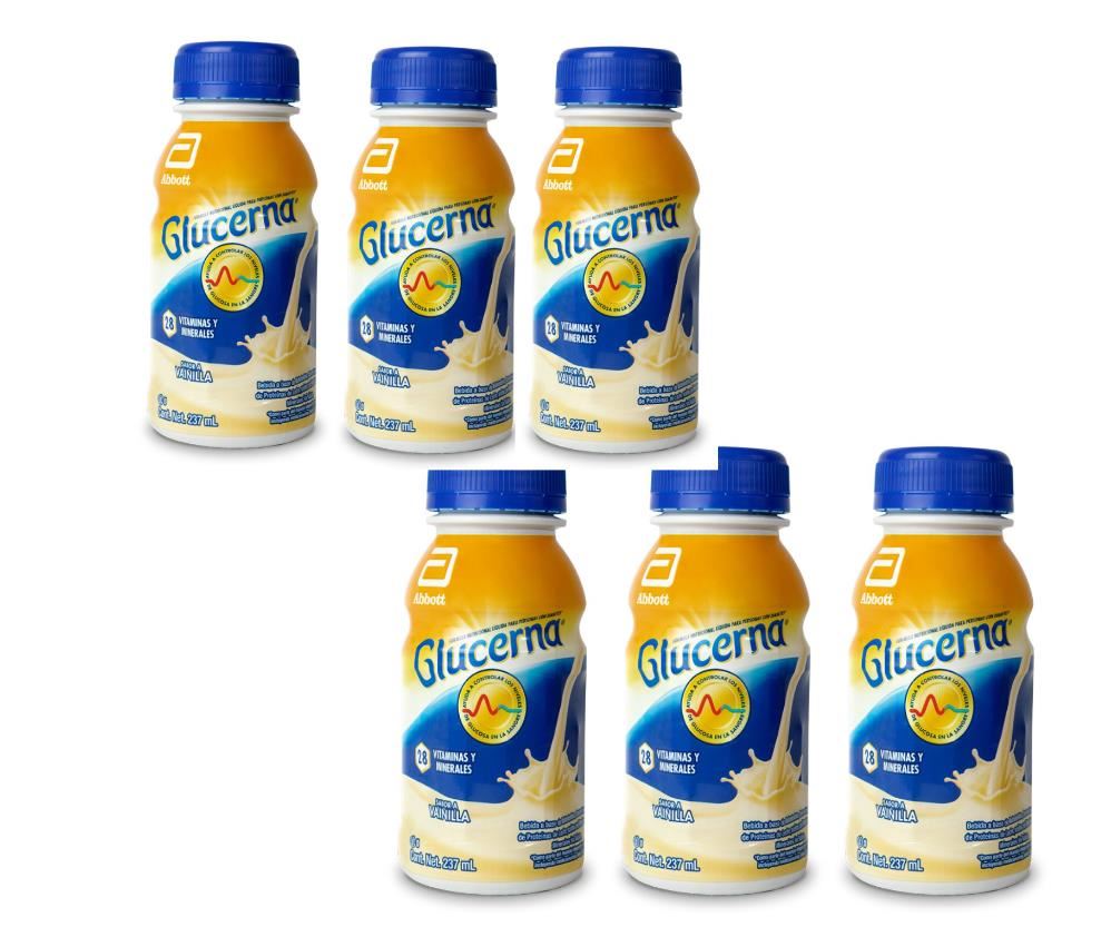 Pack 6 GLUCERNA VAINILLA FRASCO 237 ML